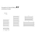 Koupelnový radiátor AV  60x121cm, stříbrný, teplovodní nebo kombinovaný elektrický, ELVL