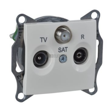 SEDNA SDN3501447 Zásuvka TV-R-SAT průběžná 4 dB, beige  schneider