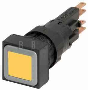 Q18LT-GE ovládací hlavice tlačítka prosvětlená,funkce vratná,bez žárovky,žlutá 088808