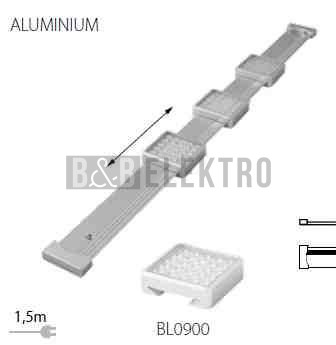 Svítidlo MAYOR BL0902/S 3x25LED 6W aluminium studená bílá