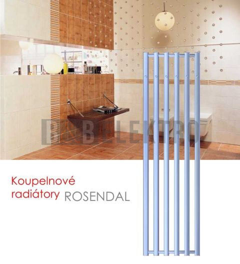 Koupelnový radiátor ROSENDAL.ERHT2 26 x 95cm, bílý, 200W, elektrický, vidlice, regulátor