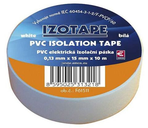 Páska 15mm x 10m bílá isolační PVC