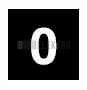80TQ25 popisovací neprůsvitný terčík pro tlačítka 25 x 25mm černý se symbolem 