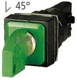 Q18S1R-GN ovládací hlavice s klíčem, 2polohová s aretací, zelená