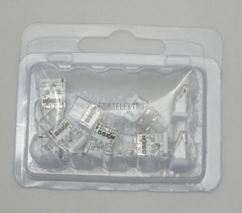 Svorka krabicová 2x0,5-2,5mm/ 5ks v blistru, typ 2273-202, bezšroubová bílá WAGO