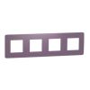 Unica Studio Color NU280814 Rámeček čtyřnásobný, plum/bílý, Schneider Electric