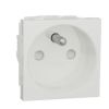 Unica NU303918E Zásuvka 250V/16A 2P+E, clonky, šroubové svorky, bílá, Schneider Electric