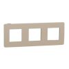 Unica Studio Color NU280628 Rámeček trojnásobný, taupe/černý, Schneider Electric