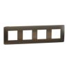 Unica Studio Metal NU280853M Rámeček čtyřnásobný, Dark Aluminium/Černý, Schneider Electric