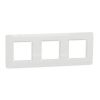 Unica Studio Outline NU230618 Rámeček trojnásobný, bílý, Schneider Electric
