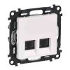 Valena LIFE zásuvka datová 2xRJ45 kategorie CAT.6 UTP bílá typ 753143 legrand