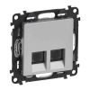 Valena LIFE zásuvka datová 2xRJ45 kategorie CAT6A STP hliník typ 753349 legrand