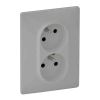 Valena LIFE zásuvka dvojnásobná 2x2P+T s clonkami hliník (plast) Legrand 753386