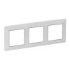 Valena LIFE rámeček trojnásobný bílý s chrom proužkem vodorovný i svislý Legrand 754033