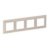 Valena LIFE rámeček čtyřnásobný béžový se zlatým proužkem vodorovný i svislý Legrand 754064