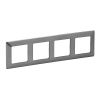 Valena LIFE rámeček čtyřnásobný nerez vodorovný i svislý Legrand 754154