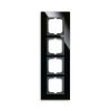 Solo® carat rámeček čtyřnásobný pro vodorovnou i svislou montáž 2CKA001754A4325 černé sklo ABB