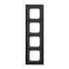 Busch-axcent 2CKA001754A4706 Rámeček čtyřnásobný, pro vodorovnou i svislou montáž, matná černá, ABB