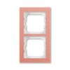 Busch-axcent 2CKA001754A4766 Rámeček dvojnásobný, pro vodorovnou i svislou montáž, růžové sklo, ABB