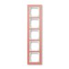 Busch-axcent 2CKA001754A4769 Rámeček pětinásobný, pro vodorovnou i svislou montáž, růžové sklo, ABB