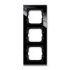 Busch-axcent 2CKA001754A4802 Rámeček trojnásobný, pro vodorovnou i svislou montáž, černé sklo, ABB