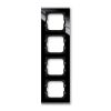 Busch-axcent 2CKA001754A4803 Rámeček čtyřnásobný, pro vodorovnou i svislou montáž, černé sklo, ABB