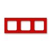 Levit® rámeček trojnásobný, pro vodorovnou i svislou montáž 3901H-A05030 65 červená/kouřově černá ABB