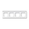 Levit®  rámeček čtyřnásobný, pro vodorovnou i svislou montáž 3901H-A05040 62 bílá/kouřová černá ABB
