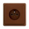 Classic 5517-2389 H3 Zásuvka jednonásobná, s ochr.kolíkem, hnědá, ABB