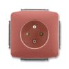Tango® zásuvka jednonásobná s ochranným kolíkem, clonkami, šroubové svorky 5518A-A2359 R2 vřesová červená ABB