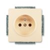 Swing® zásuvka jednonásobná s ochranným kolíkem, šroubové svorky 5518G-A02349 C1 krémová ABB