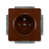 Swing® zásuvka jednonásobná s ochranným kolíkem a clonkami, šroubové svorky 5518G-A02359 H1 hnědá ABB