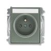 Time®, Time® Arbo zásuvka jednonásobná s ochranným kolíkem, clonkami a popisovým polem 5519E-A02352 34 antracit ABB