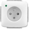 Tango® zásuvka jednonásobná s ochranným kolíkem, se signalizací provozního stavu, šroubové svorky 5588A-A2359B bílá ABB