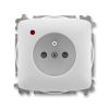 Tango® zásuvka jednonásobná s clonkami, ochranou před přepětím, bezšroubové svorky 5599A-A02357 S šedá ABB