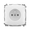 Tango® zásuvka jednonásobná s ochranným kolíkem, clonkami, bezšroubové svorky 6619A-A06357 B bílá ABB