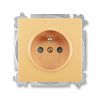 Swing® zásuvka jednonásobná s clonkami, bezšroubové svorky 6619G-A06357 D1 béžová ABB