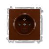 Swing® zásuvka jednonásobná s clonkami, bezšroubové svorky 6619G-A06357 H1 hnědá ABB