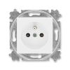 Levit® zásuvka jednonásobná s ochranným kolíkem a clonkami 6619H-A06357 03 bílá/bílá ABB