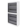 Rozvodnice 72-modulů (4x18) na povrch AcquaPLUS IP65 průhledné dveře 879x430x160mm famatel 39072