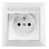 Zásuvka s víčkem IP44 PREMUIM ZA-16 CV, barva bílá, kompletní, Greenlux GXKP037