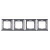 Rámeček čtyřnásobný PREMIUM 4 FR S, barva stříbrná, Greenlux GXKP156