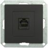 Zásuvka komunikační PREMIUM 1 PC M-N, barva matná černá, bez rámečku, Greenlux GXKP548