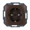 Vienna  zásuvka 230V jednoduchá hnědý palisandr norma ČSN 9211.2653.1 Kopp