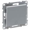 Suno tlačítko s přepínacím kontaktem, symbol zvonku, barva hliník, Legrand 721313