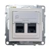 Suno datová zásuvka 2x RJ45 kategorie 6 UTP beznástrojová LINKEO C, bílá, Legrand 72C6UB2
