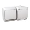 Cedar Plus zásuvka jednonásobná + vypínač č.1 IP44 bílá Schneider Electric WDE000580