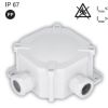 Krabice  vodotěsná 6455-26P/2 IP67 acidurka, bílá(šedá), vývodky 21mm SEZ