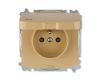 Tango® zásuvka jednonásobná s ochranným kolíkem, clonkami, krytí IP44 bezšroubové svorky 6619A-A06997 D béžová ABB