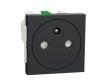 Unica NU305254E Zásuvka skrytá 250V/16A 2P+E, clonky, bezšroubová, Antracit